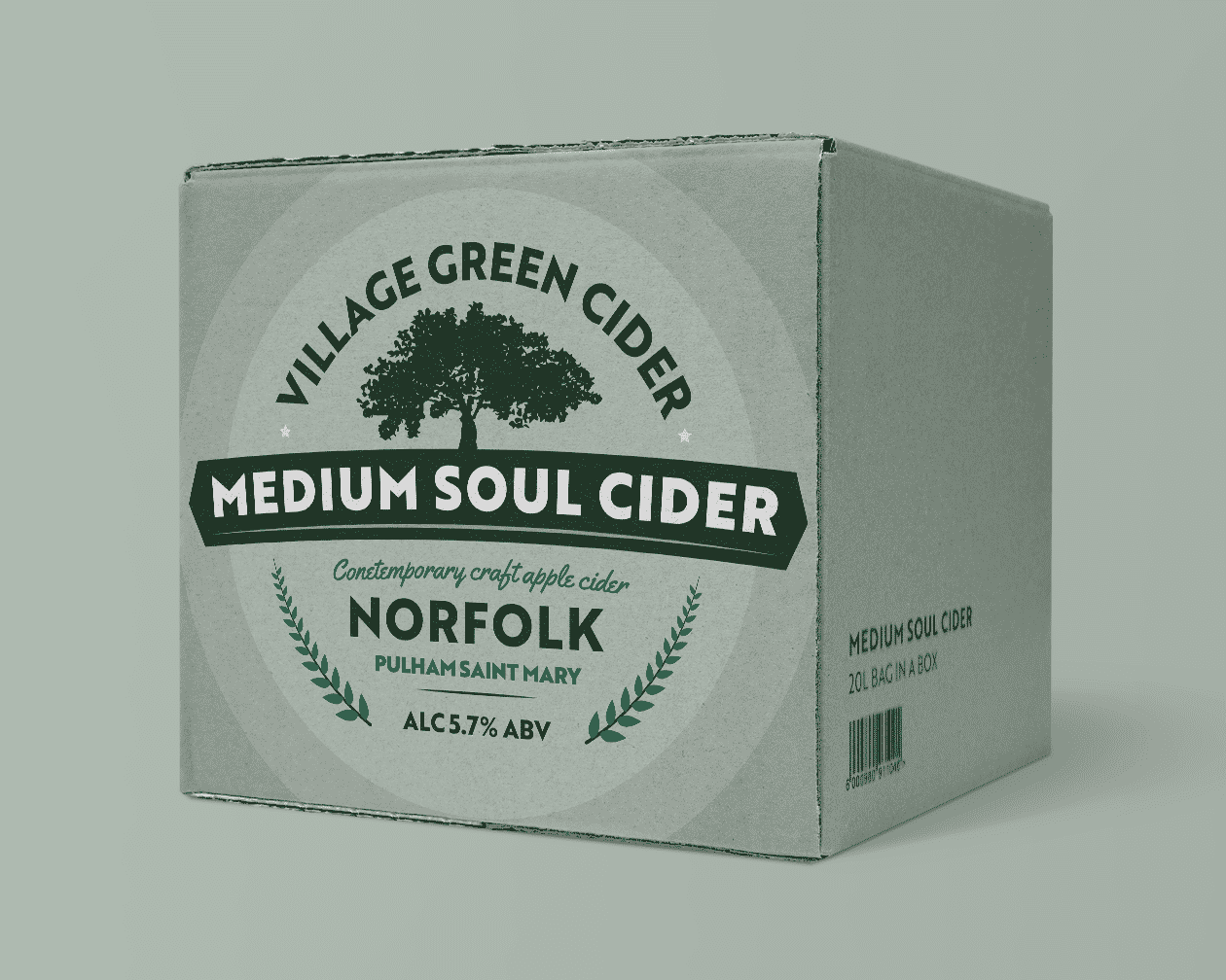 Cider Box Medium Green Branding