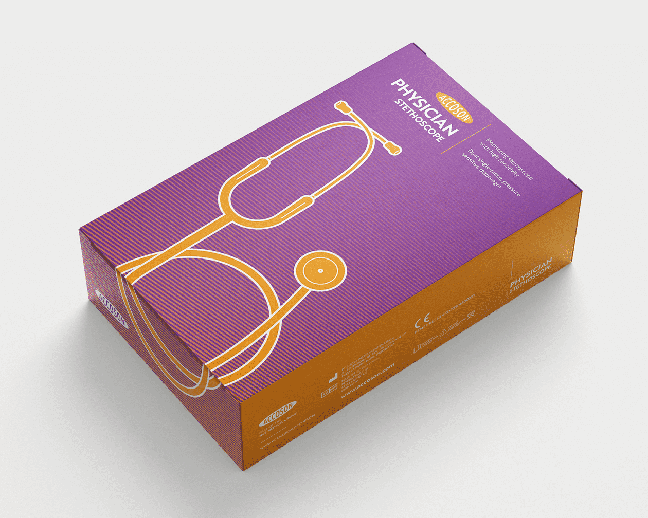 Accoson Purple Stethoscope Packaging